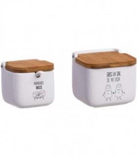 Salero y azucarero de cocina "Eres la sal de mi vida & Momentos dulces"
