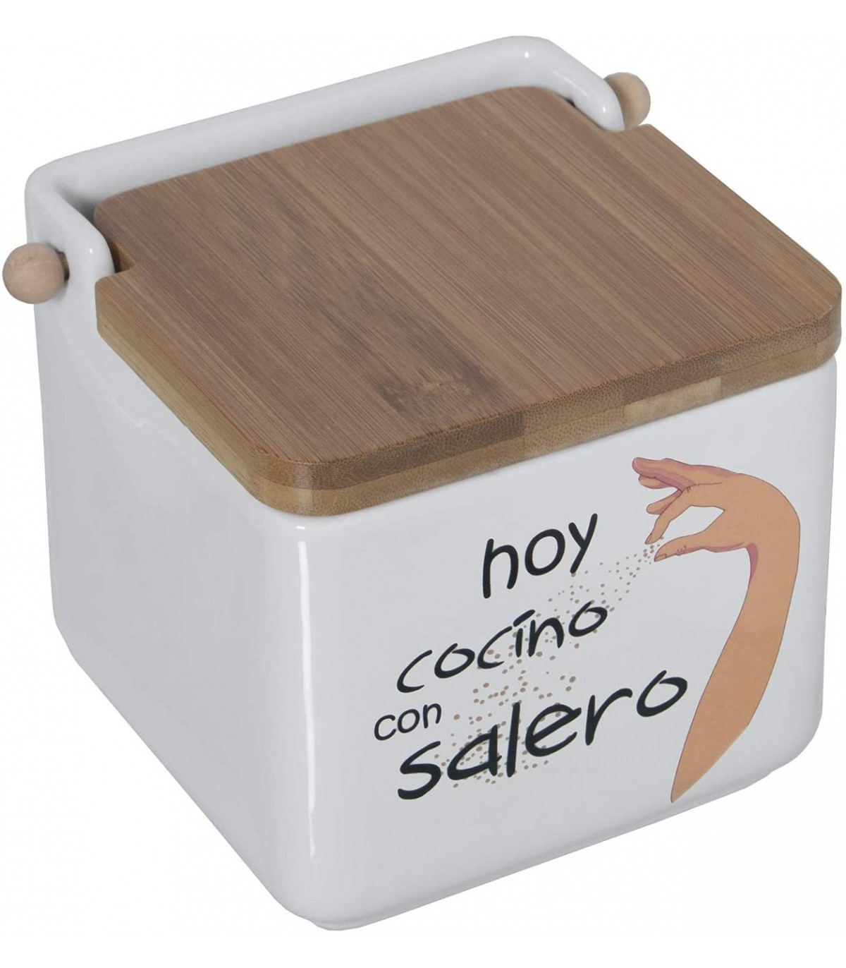 TIENDA EURASIA® Salero y Azucarero de Cocina - Cerámica con Tapa