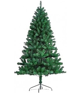 Árbol de Navidad Artificiales - Soporte de Pie Metálico (Verde, 210CM)