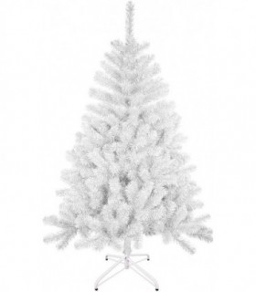 Árbol de Navidad Artificiales - Soporte de Pie Plástico (Blanco, 180 cm)