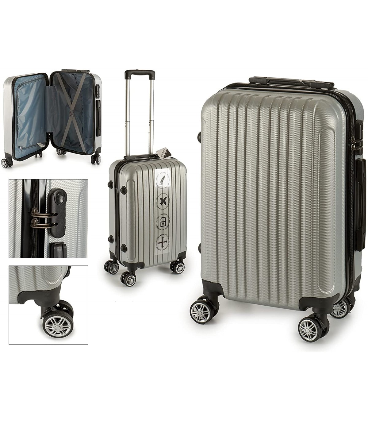 Maleta de cabina ABS con ruedas 360º