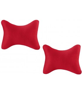 TIENDA EURASIA® Pack 2 Almohadas de Viaje para Coche - Cojín Cervical 24 x 18 cm - Incluye Cinta Elástica para Fijación