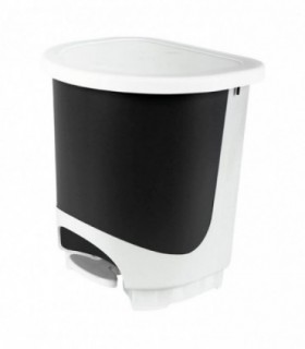 Cubo Basura con Pedal Capacidad para 30 Litros (Blanco)