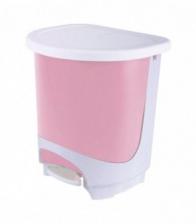 Cubo Basura con Pedal Capacidad para 30 Litros (Rosa Pastel)