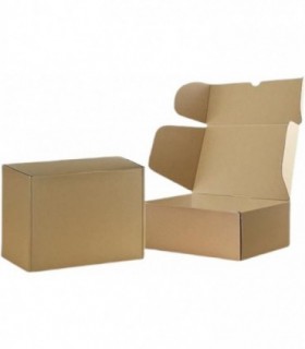 Cajas de Carton para Envios, Pack 5, Automontables, Incluyen Solapas Laterales, 228 x 151 x 96 mm