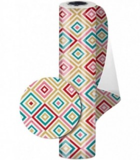 Rollo de Papel de Regalo Original Grande de 62 cm x 85 Metros Aprox (Rombos)