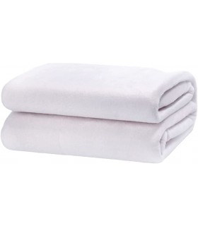 Mantas para Sofá de Terciopelo - Material 100% Microfibra - Tacto Suave Sedalina (Blanco, 130 X 160 CM)