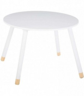 Mesa Blanca Dulzura Madera L. 60 x l. 60 x H. 43 cm