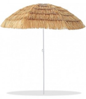 Sombrilla de Playa Coco Sistema Plegable con Tubo de Acero Proteccion UV 180 cm