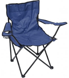 Silla Plegable Camping Acero Resistente y Asiento de Lona Impermeable 40x40x80cm (Blue)