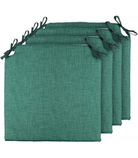 Pack 4 Cojines para Sillas (Verde Botella)