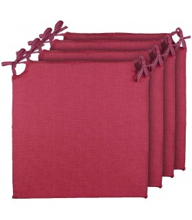 Pack 4 Cojines para Sillas (Rojo)