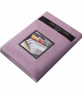 Juego 3 Sábanas de Cama 105 cm Microfibra Transpirable (Cama 105-105x190/200 cm, Lila)