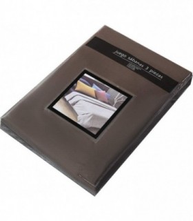 Juego 3 Sábanas de Cama 135 cm Microfibra Transpirable (Cama 135-135x190/200 cm, MARRÓN)