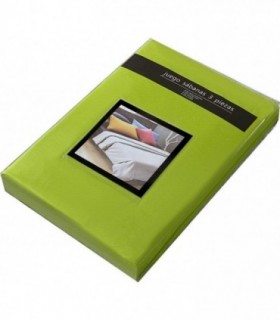 Juego 3 Sábanas de Cama 135 cm Microfibra Transpirable (Cama 135-135x190/200 cm, Verde)