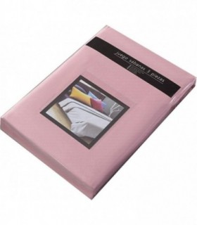 Juego 3 Sábanas de Cama 90cm Microfibra Transpirable (Cama 90-90x190/200cm, Rosa Claro)