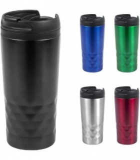 Vaso Termo de acero Inox 310ml, Tapa de Seguridad y Dosificador, 2h caliente, 8h fría Negro
