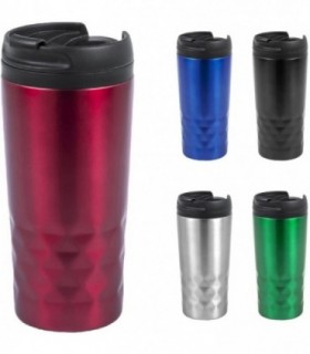 Vaso Termo de acero Inox 310ml, Tapa de Seguridad y Dosificador, 2h caliente, 8h fría Rojo