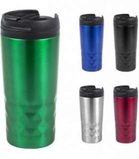 Vaso Termo de acero Inox 310ml, Tapa de Seguridad y Dosificador, 2h caliente, 8h fría Verde