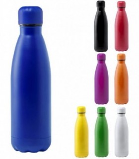 Botella de Acero Inox, 790 ml, Tapón de Seguridad, Acabado Mate, Resistente, Azul