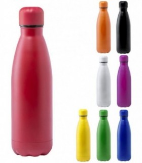 Botella de Acero Inox, 790 ml, Tapón de Seguridad, Acabado Mate, Resistente, Rojo