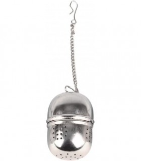 Filtro Te Acero Inox, Bola de Ø4x6cm con Cadena de 10cm con Gancho