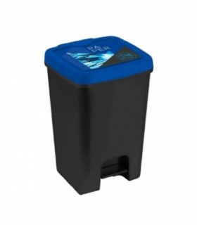 Cubo de Basura de Reciclaje con Pedal, 23L, Plastico Resistente (Papel)