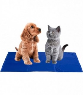 Alfombra Refrescante para Perros Plegable, Facil de Limpiar con Gel Autorefrigerante (90x49,5x1cm)
