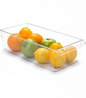 Organizador de Nevera Transparente con Asa (10 x 37 x 18 cm)
