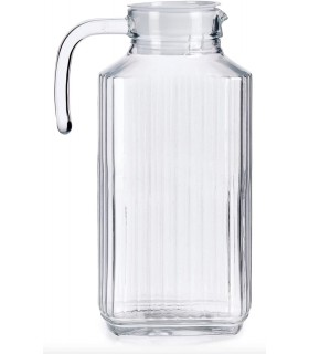 Jarra de Agua de Cristal con Tapa de Color Rosa 1,8 Litros