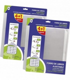 Pack 10 Forros de Libros Transparentes Resistentes Auto Adhesivo (28 x 55)