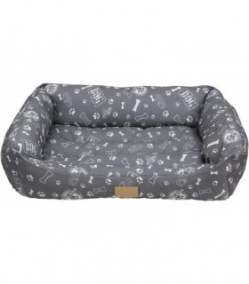 Cama de Perro de Poliester, Interior con Comodas Fibras de Algodon (80 x 60 cm)