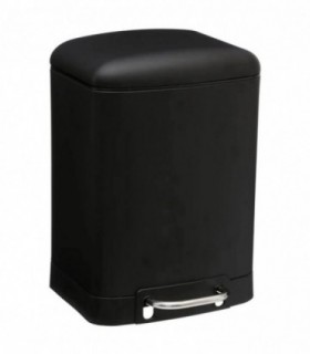 Cubo de Basura con Tapa y Pedal (6 L, Negro)