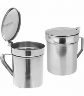 Pack de 2 Graseras de ø8 cm, 550ml, Acero Inoxidable