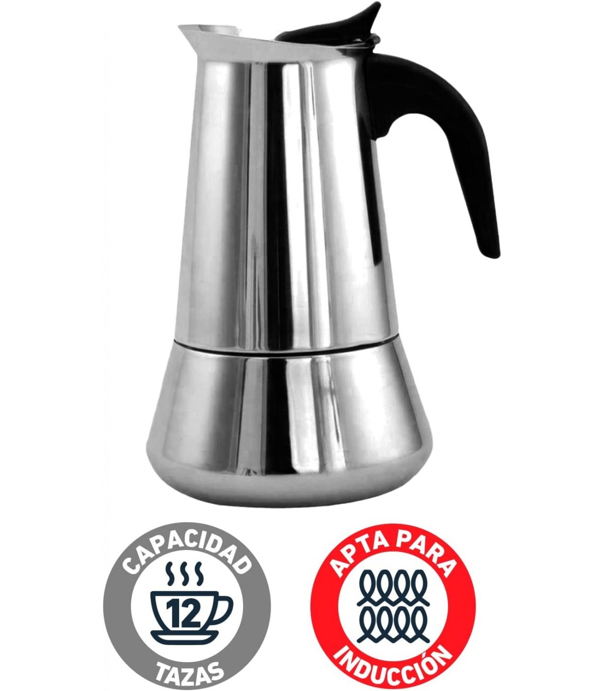 Cafetera Italiana, Induccion, Acero Inox, Interior Antioxido (12