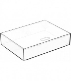 Cajonera Plástico Transparente Modular (1 cajón, 23 x 17 x 6 cm)