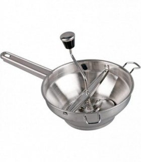 Pasapures manual, Acero Inoxidable y Manivela (Disco fijo)