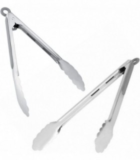 Set de 2 Pinzas Cocina Multiusos con Cierre de Seguridad (25cm y 34,7cm)
