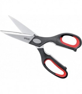 Tijeras Multiusos de 22 cm, Hojas de Acero, Mango de Silicona