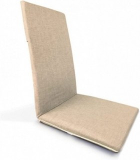 Cojín Tumbona de Jardín, Funda Lavable con Cremallera (120 x 50 cm, Crudo)