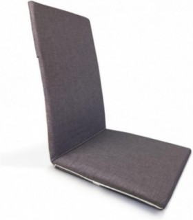 Cojín Tumbona de Jardín, Funda Lavable con Cremallera (120 x 50 cm, Gris)