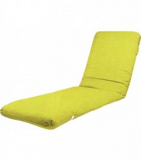 Cojín Tumbona de Jardín, Relleno de Fibra, Funda Lavable (120 x 50 x 6 cm, Verde Pistacho)