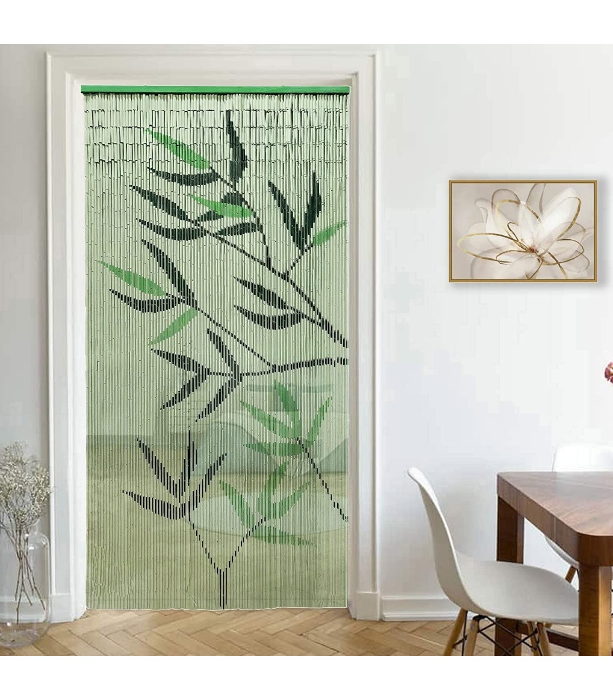 ▷🥇 distribuidor cortina puerta 42 tiras bambu 90x200 cm