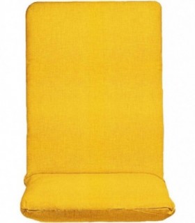 Colchoneta para Tumbona Relleno de Fibra y Funda Lavable (120x50cm, Amarillo)