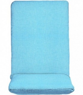 Colchoneta para Tumbona Relleno de Fibra y Funda Lavable (120x50cm, Azul Turquesa)