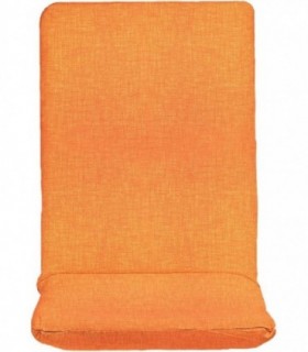 Colchoneta para Tumbona Relleno de Fibra y Funda Lavable (120x50cm, Naranja)