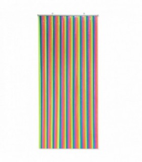 Cortina de Tiras para Puerta Exterior de Plástico 90x220 cm (Multicolor)