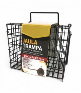 Jaula Trampa Roedores, Reutilizable (15x12,7x12,7 cm)