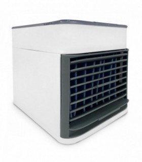 Mini Aire Acondicionado, 3 Velocidades, 14,5x16x16cm, Cable USB, Tanque de Agua 500ml, Luz Nocturna Led