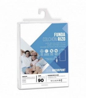 Funda de Colchon Rizo, 100% Poliéster, Elástica, Antiácaros y Transpirable 190/200cm (90cm)
